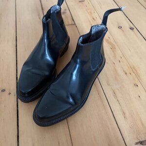 Creatures of Comfort Leather Black Pull On Shearling Boot - Size 36.5